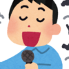 音痴の男のイラスト