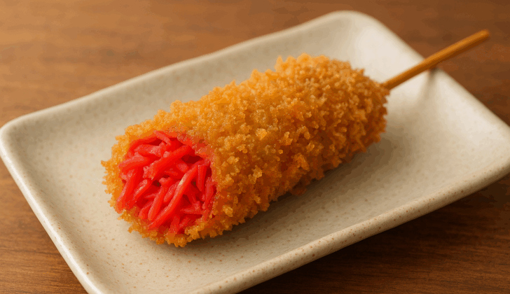 紅生姜の串カツ